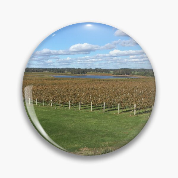 Item preview, Vineyard Rows Autumn Dam | WA Wine Country Australian Photo designed and sold by SouthernXStudio.