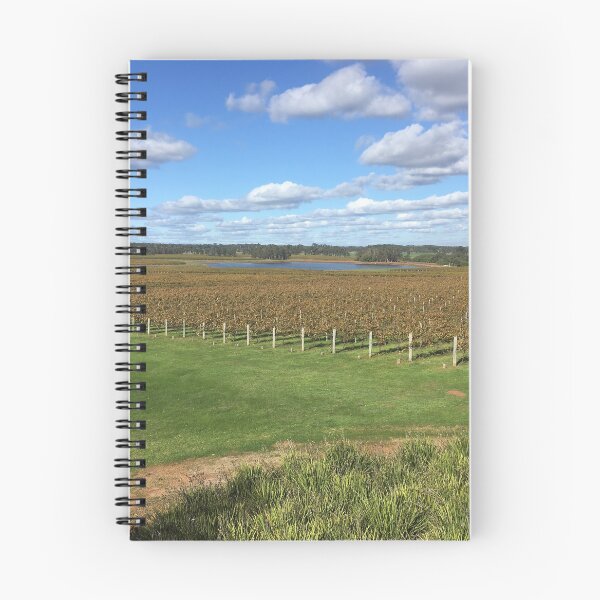 Item preview, Vineyard Rows Autumn Dam | WA Wine Country Australian Photo designed and sold by SouthernXStudio.