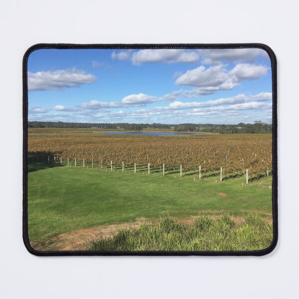 Item preview, Vineyard Rows Autumn Dam | WA Wine Country Australian Photo designed and sold by SouthernXStudio.