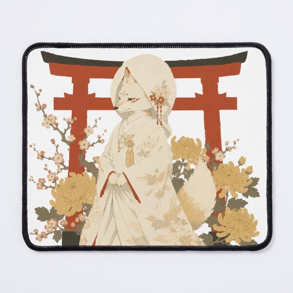Item preview, Kitsune no Yomeiri - Fox Bride Japanese Folklore Illustration designed and sold by medicalkinoko.