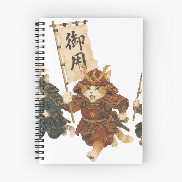 Item preview, Cat Samurai Battle - Warrior Cats Marching with Banners designed and sold by medicalkinoko.