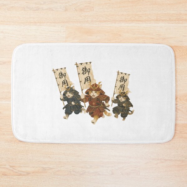 Item preview, Cat Samurai Battle - Warrior Cats Marching with Banners designed and sold by medicalkinoko.