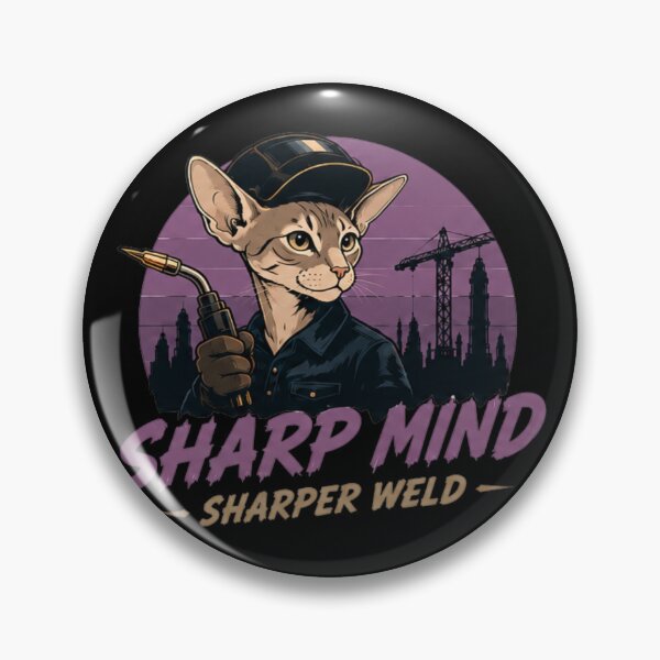 Item preview, Oriental Shorthair Cat – Sharp Mind Sharper Weld Retro Sunset designed and sold by RusticMeadow.