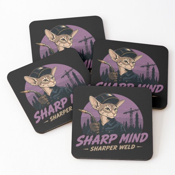 Item preview, Oriental Shorthair Cat – Sharp Mind Sharper Weld Retro Sunset designed and sold by RusticMeadow.