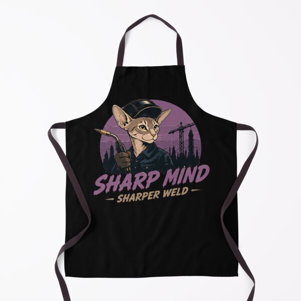 Item preview, Oriental Shorthair Cat – Sharp Mind Sharper Weld Retro Sunset designed and sold by RusticMeadow.