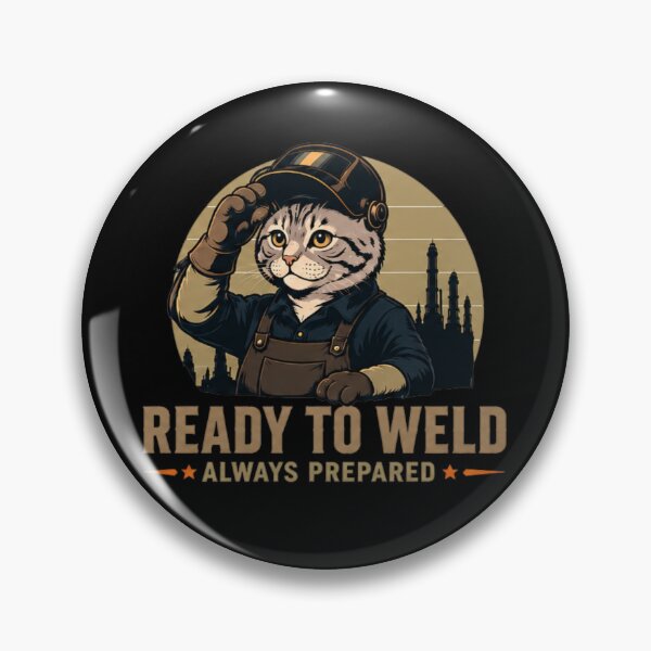 Item preview, American Shorthair Cat – Ready to Weld Always Prepared Retro Sunset designed and sold by RusticMeadow.