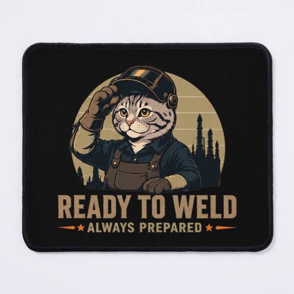 Item preview, American Shorthair Cat – Ready to Weld Always Prepared Retro Sunset designed and sold by RusticMeadow.