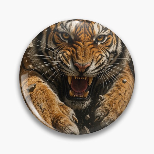 Item preview, Spectacular 3D Roaring Tiger designed and sold by JcAbstractArt.