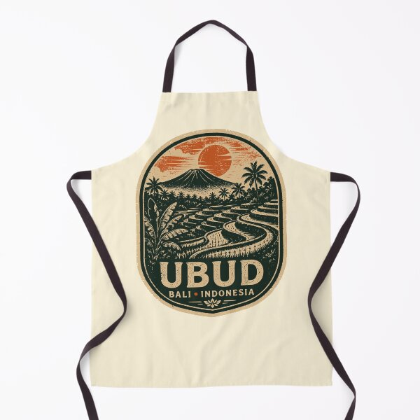 Item preview, Vintage Ubud Bali Indonesia Rice Terrace Travel Badge designed and sold by Imaginationbeyond.