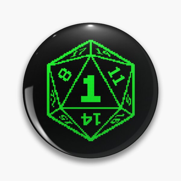 Item preview, Pixel Art Critical Fail Dice Graphic designed and sold by SplashTastic.