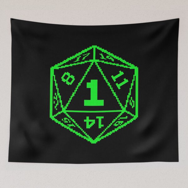 Item preview, Pixel Art Critical Fail Dice Graphic designed and sold by SplashTastic.