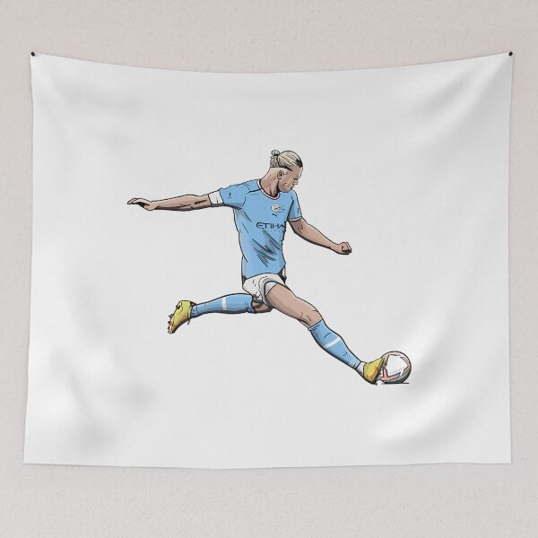 Aperçu de l'œuvre Erling Haaland 9 - Illustration de Manchester City créée et vendue par PeaceTypo.