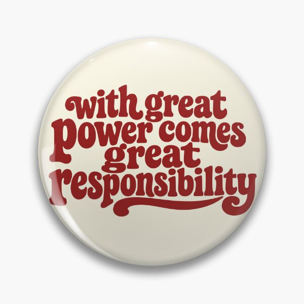 Item preview, Retro With Great Power Comes Great Responsibility designed and sold by Imaginationbeyond.