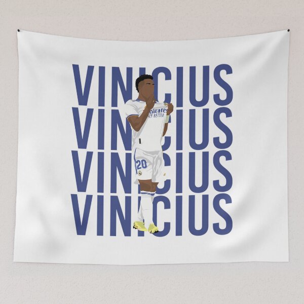 Item preview, Vinicius Junior - Real Madrid, Affiche, autocollant, Illustration T-shirt designed and sold by PeaceTypo.