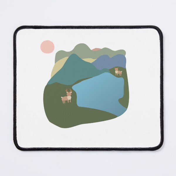 Item preview, Minimalist Woodland Deer Mountain Landscape designed and sold by Kuosi-Kiosk.