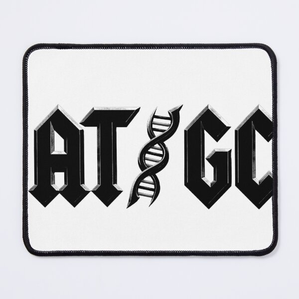 Item preview, AT GC AC/DC Molecular Biology genetic code black designed and sold by labstud.