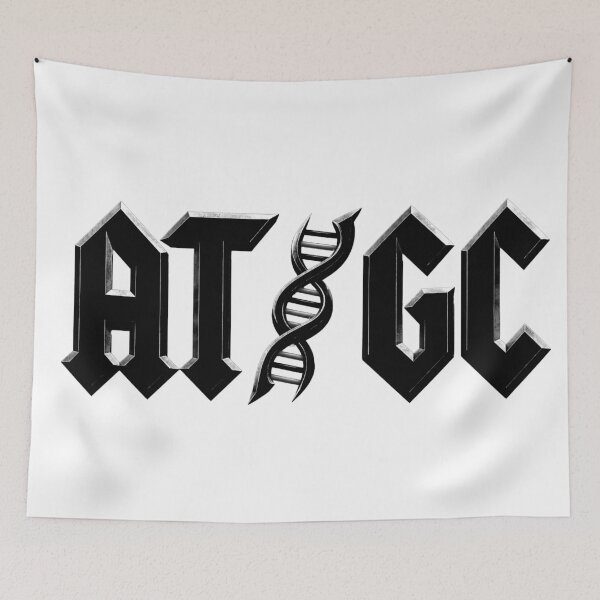 Item preview, AT GC AC/DC Molecular Biology genetic code black designed and sold by labstud.