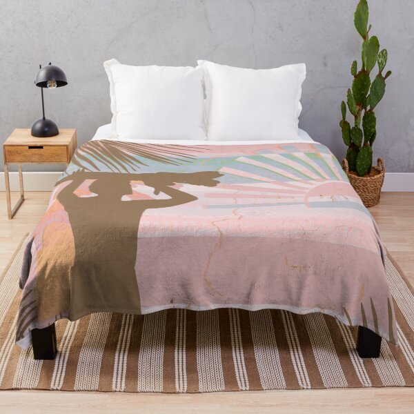 Item preview, Retro Dawn Surfer Vintage Sunset Beach Pink Fade designed and sold by Karin Taylor.