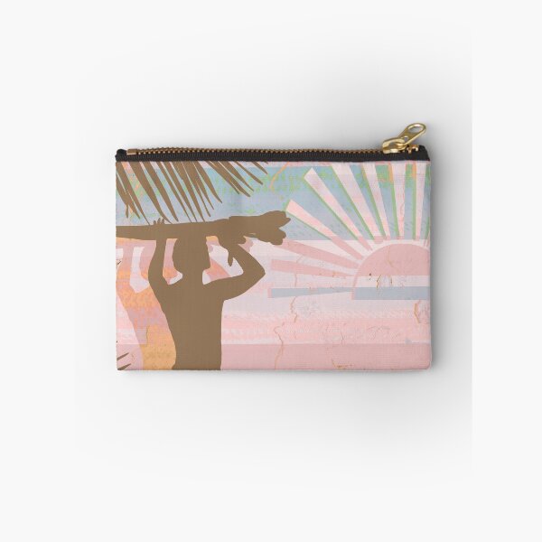 Item preview, Retro Dawn Surfer Vintage Sunset Beach Pink Fade designed and sold by Karin Taylor.