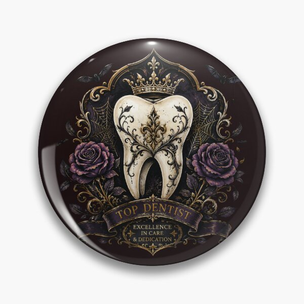Item preview, Victorian Gothic Tooth Design | Dark Academia Dentist Gift Floral Dental Artwork designed and sold by Anastasiia Yurevych.
