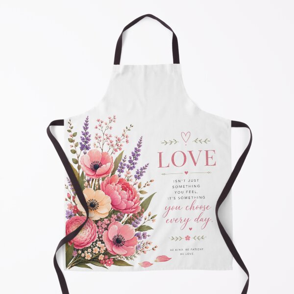 Item preview, Love Is Something You Choose Every Day | Romantic Floral Quote designed and sold by MissDJLI.