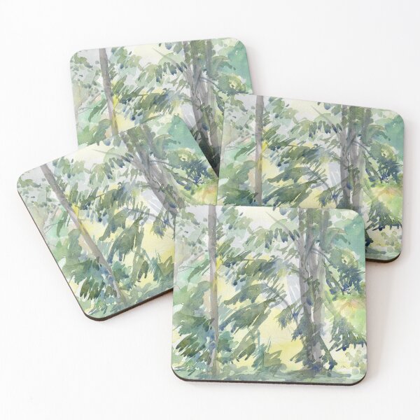 Item preview, Watercolor Tropical Forest Landscape designed and sold by ImogenDavisArt.