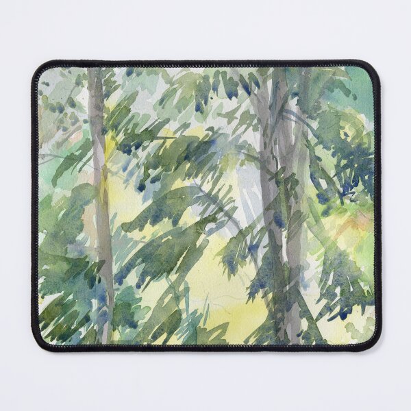 Item preview, Watercolor Tropical Forest Landscape designed and sold by ImogenDavisArt.