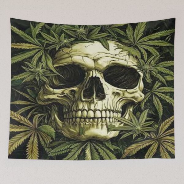 Item preview, skull and weed designed and sold by pksart1.
