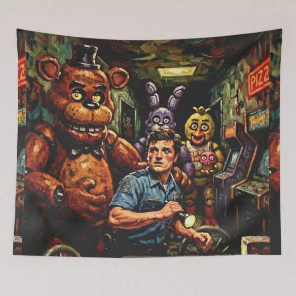 Item preview, Friday Night at Freddy's Retro Psychological Thriller Tribute Art Poster designed and sold by Art's Diner.