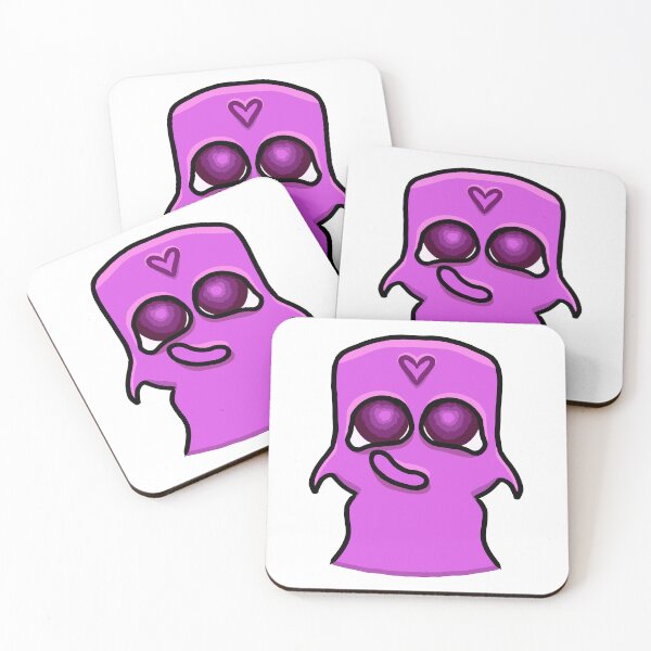 Artikelvorschau, Niedliches lila Geistermonster mit Herz – Kawaii-Sticker entworfen und verkauft von davidmalec.