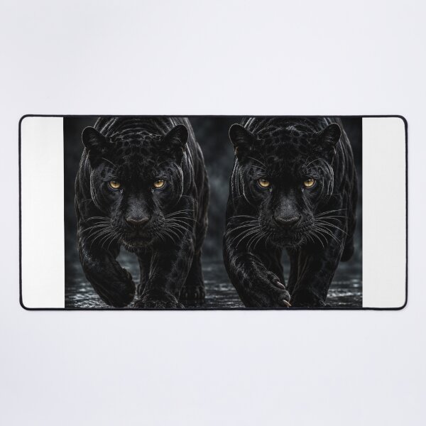 Item preview, Two ultra-realistic 3D black panthers designed and sold by JcAbstractArt.