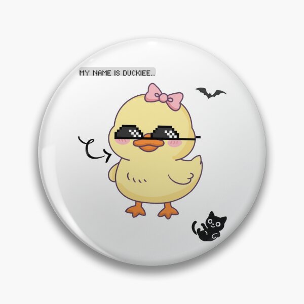 Item preview, cool duck | cute funny duck |Cute Duckie Sticker | Kawaii Duck with Pixel Glasses | Funny Baby Duck Meme | Gamer Duck Aesthetic | Laptop, Journal & Water Bottle Decal designed and sold by ravenRM.