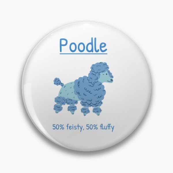 Item preview, Poodle 50 Feisty 50 Fluffy - Cute Blue Dog Illustration designed and sold by GenZFashion000.