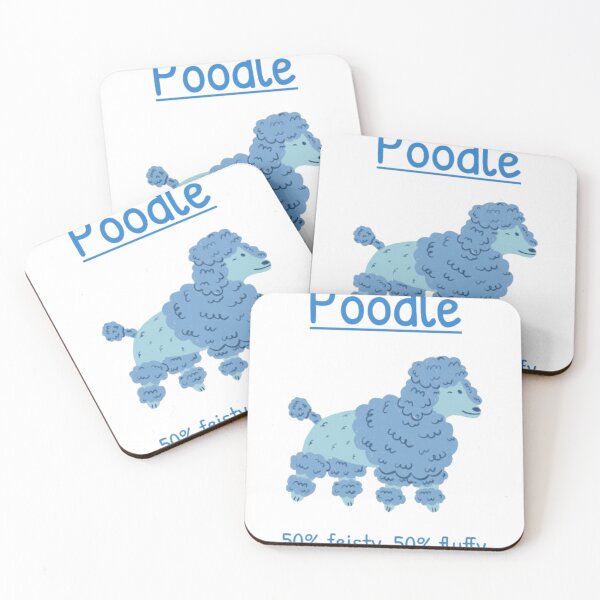 Item preview, Poodle 50 Feisty 50 Fluffy - Cute Blue Dog Illustration designed and sold by GenZFashion000.