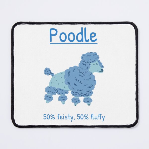 Item preview, Poodle 50 Feisty 50 Fluffy - Cute Blue Dog Illustration designed and sold by GenZFashion000.