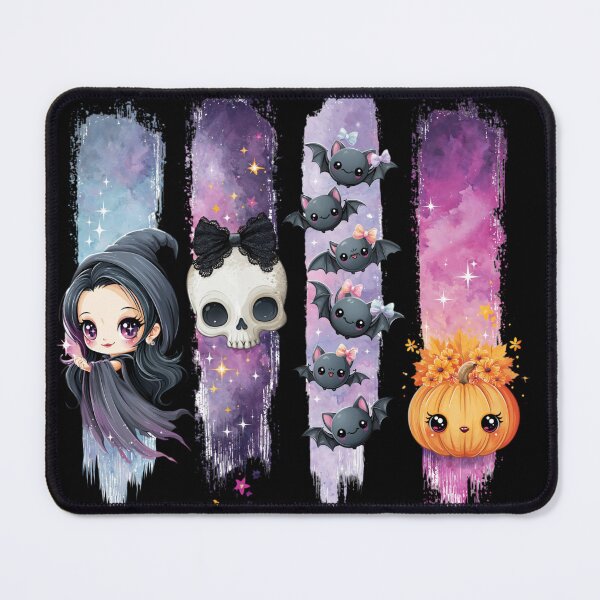Item preview, Pastel Goth Kawaii Halloween Design | Cute Bats Chibi Witch Pumpkin Watercolor Shirt designed and sold by Anastasiia Yurevych.
