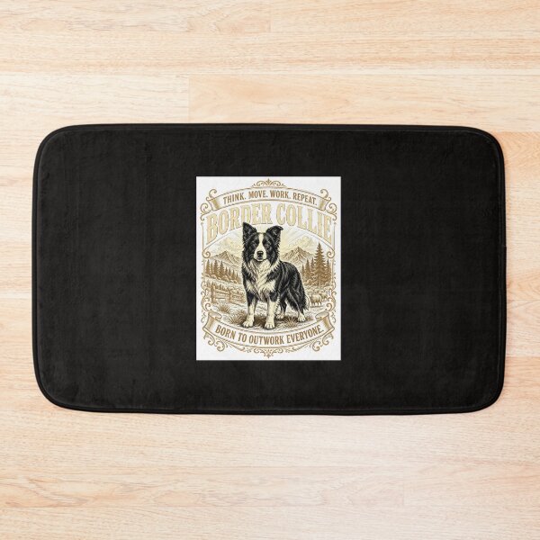 Item preview, Border Collie Born To Outwork Everyone Vintage Dog T-Shirt designed and sold by AtlasPawsCo.
