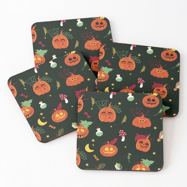 Item preview, Enchanting Halloween Whimsical Jack-O-Lanterns Cute Pattern designed and sold by DEC02.