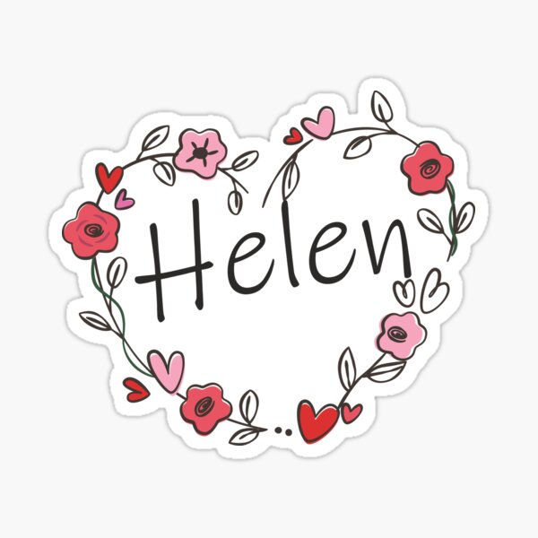 Helen name meaning heart flower H monogram mug | Zazzle
