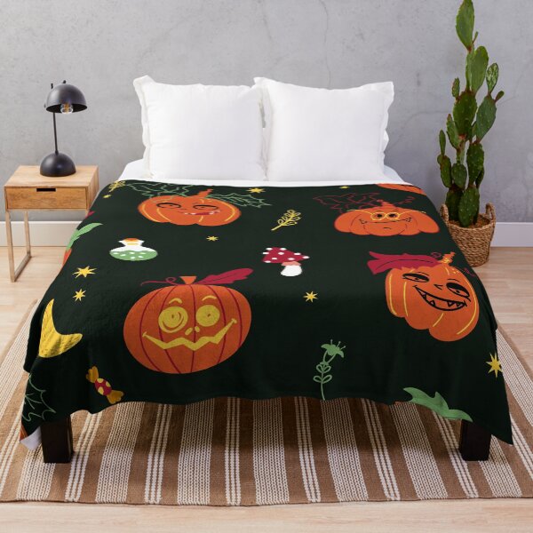 Item preview, Enchanting Halloween Whimsical Jack-O-Lanterns Cute Pattern designed and sold by DEC02.
