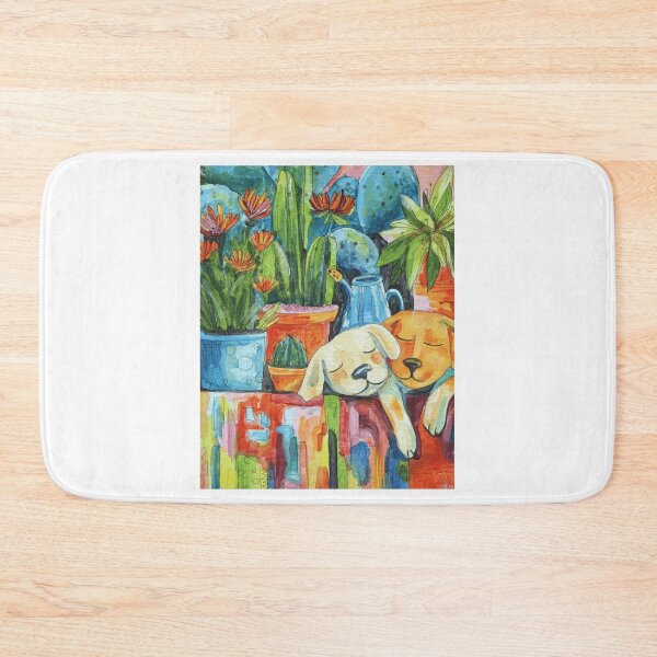 Item preview, Cozy Garden Dogs Watercolor Art designed and sold by danyelprojects.