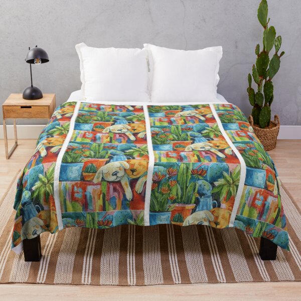 Item preview, Cozy Garden Dogs Watercolor Art designed and sold by danyelprojects.