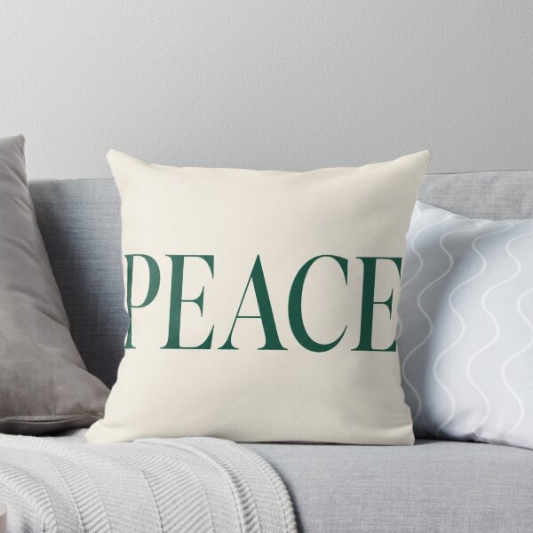 Item preview, Bold Dark Emerald Green PEACE Minimalist Serif Typography Art designed and sold by Gameshalah's Designs Hub.