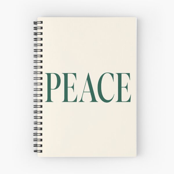 Item preview, Bold Dark Emerald Green PEACE Minimalist Serif Typography Art designed and sold by Gameshalah's Designs Hub.