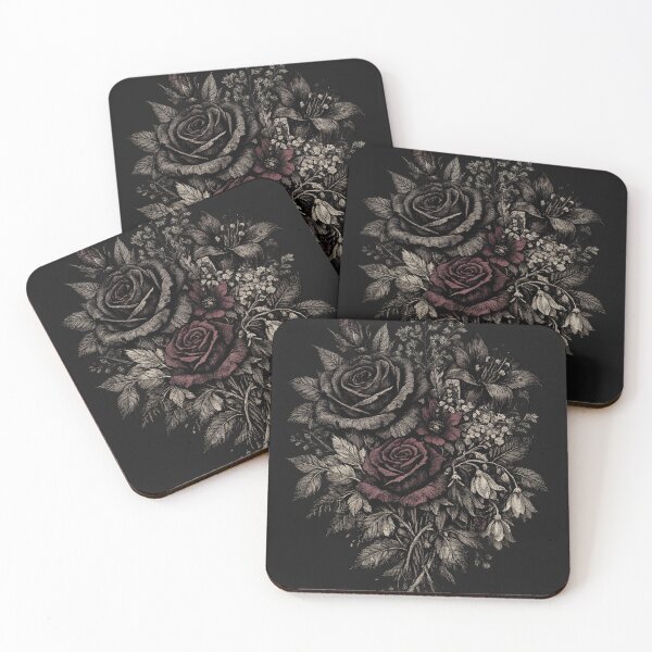 Item preview, Midnight Bloom – Dark Gothic Botanical Floral Vintage Illustration designed and sold by Diwakar-Designs.
