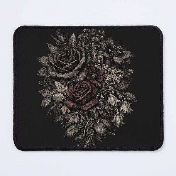 Item preview, Midnight Bloom – Dark Gothic Botanical Floral Vintage Illustration designed and sold by Diwakar-Designs.