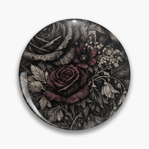 Item preview, Midnight Bloom – Dark Gothic Botanical Floral Vintage Illustration designed and sold by Diwakar-Designs.