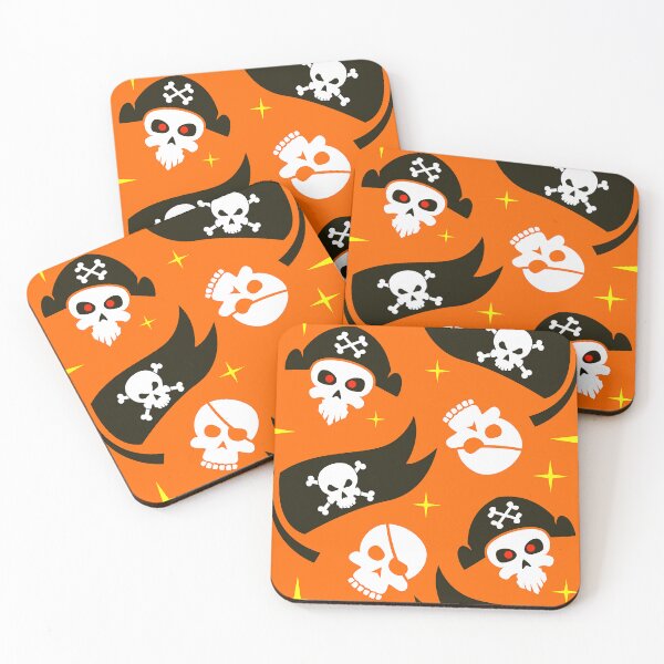 Item preview, Halloween Pirates and Skulls Orange And Black Pattern designed and sold by DEC02.