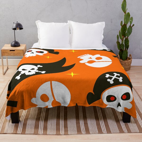 Item preview, Halloween Pirates and Skulls Orange And Black Pattern designed and sold by DEC02.