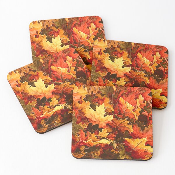 Item preview, Autumn Red, Tangerine, Yellow Fall Leaves Photo Art designed and sold by DEC02.